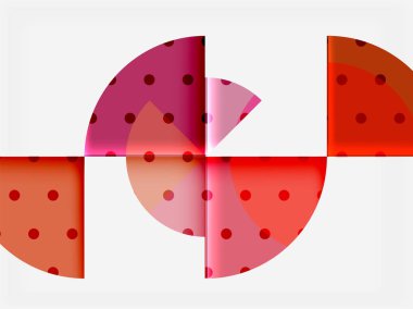 Siyah arka plan üzerine daire öğeleri