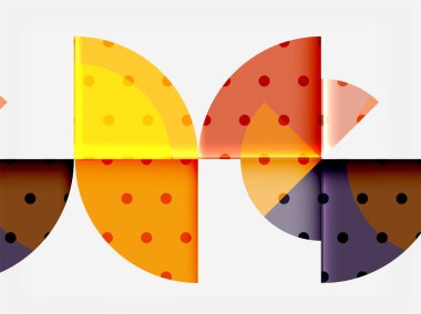 Siyah arka plan üzerine daire öğeleri