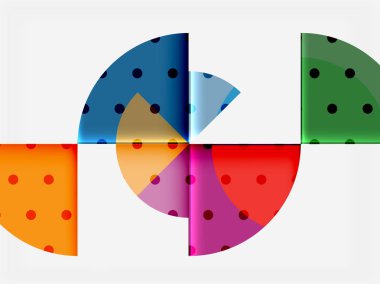 Siyah arka plan üzerine daire öğeleri