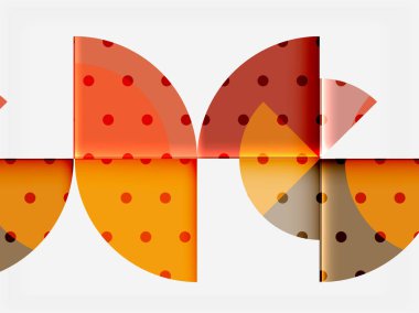 Siyah arka plan üzerine daire öğeleri