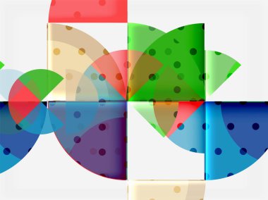 Siyah arka plan üzerine daire öğeleri