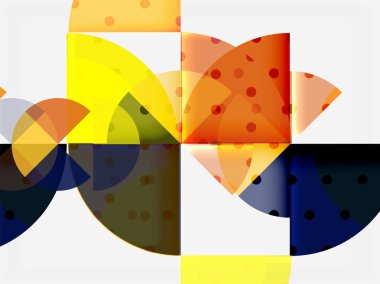 Siyah arka plan üzerine daire öğeleri