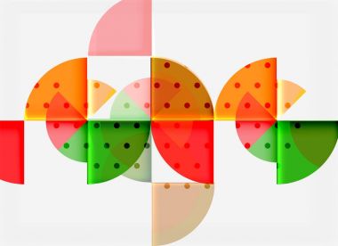 Siyah arka plan üzerine daire öğeleri