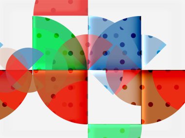 Siyah arka plan üzerine daire öğeleri