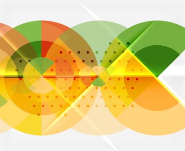 Siyah arka plan üzerine daire öğeleri