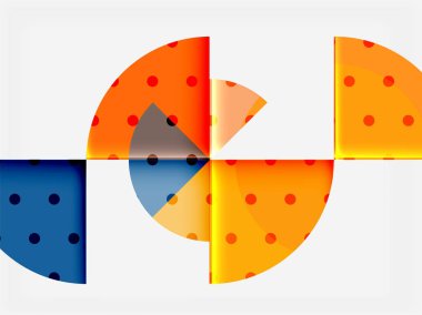 Siyah arka plan üzerine daire öğeleri