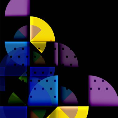 Geometrik daire soyut afiş