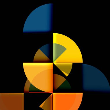 Geometrik daire soyut afiş