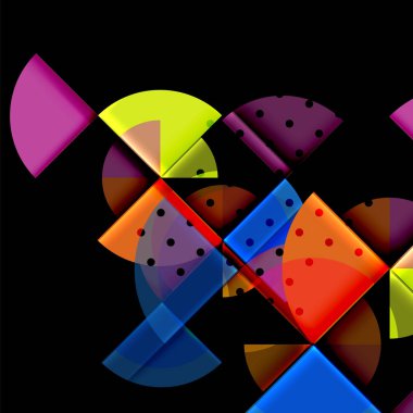 Geometrik daire soyut afiş