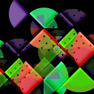 Geometrik daire soyut afiş