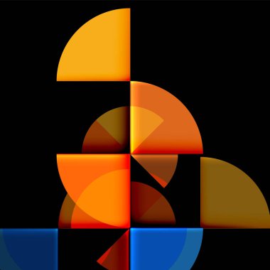 Geometrik daire soyut afiş