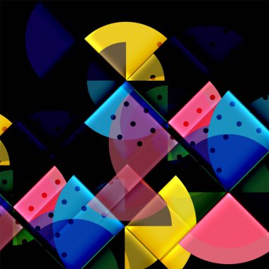 Geometrik daire soyut afiş