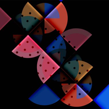 Geometrik daire soyut afiş