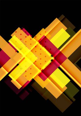 Siyah arka plan üzerinde renkli oklar