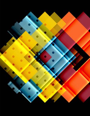 Siyah arka plan üzerinde renkli oklar