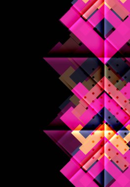 Siyah arka plan üzerinde renkli oklar