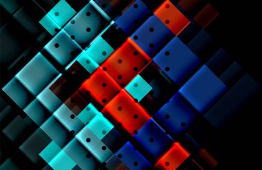 Siyah arka plan üzerinde renkli oklar