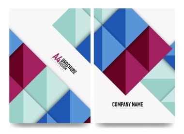 Kare iş a4 broşür kapak tasarımı, el ilanı, yıllık rapor