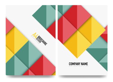 Kare iş a4 broşür kapak tasarımı, el ilanı, yıllık rapor