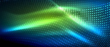 Soyut dalga koyu, parlak hareket üzerinde parlayan