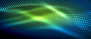 Soyut dalga koyu, parlak hareket üzerinde parlayan