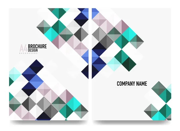 Vierkante cover ontwerp Zakelijk a4 brochure, flyer, jaarverslag — Stockvector