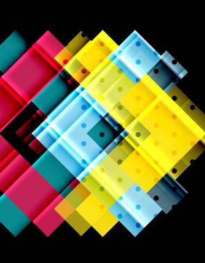 Siyah arka plan üzerinde renkli oklar