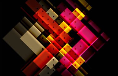 Siyah arka plan üzerinde renkli oklar