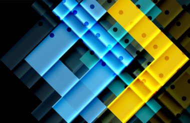 Siyah arka plan üzerinde renkli oklar