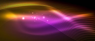 Soyut dalga koyu, parlak hareket üzerinde parlayan