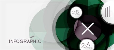 Kağıt geometrik daire afiş şablon