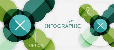 Kağıt geometrik daire afiş şablon