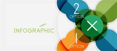 Kağıt geometrik daire afiş şablon