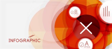 Kağıt geometrik daire afiş şablon