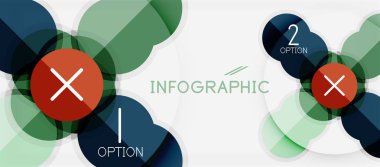 Kağıt geometrik daire afiş şablon