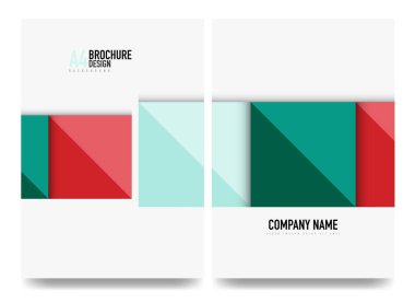 Kare iş a4 broşür kapak tasarımı, el ilanı, yıllık rapor