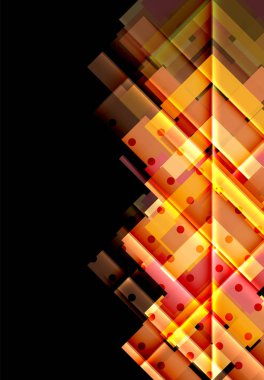 Siyah arka plan üzerinde renkli oklar