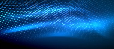 Soyut dalga koyu, parlak hareket üzerinde parlayan