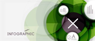 Kağıt geometrik daire afiş şablon