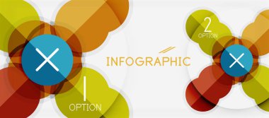 Kağıt geometrik daire afiş şablon
