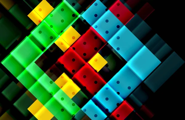 Siyah arka plan üzerinde renkli oklar