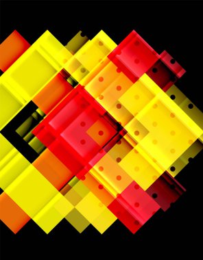 Siyah arka plan üzerinde renkli oklar
