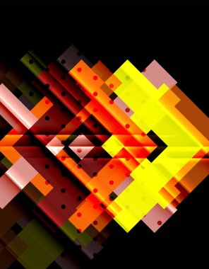 Siyah arka plan üzerinde renkli oklar