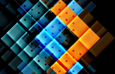 Siyah arka plan üzerinde renkli oklar