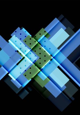 Siyah arka plan üzerinde renkli oklar