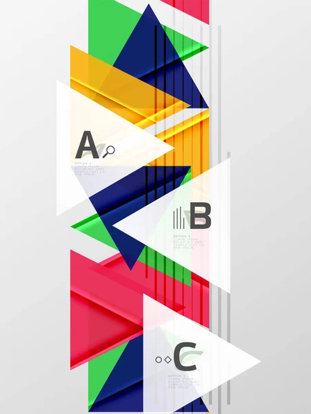 Dreiecke und geometrische Formen abstrakter Hintergrund — Stockvektor