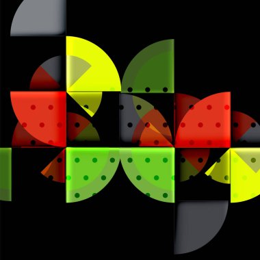 Geometrik daire soyut afiş