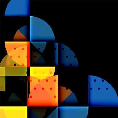 Geometrik daire soyut afiş