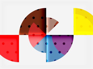 Geometrik daire soyut afiş