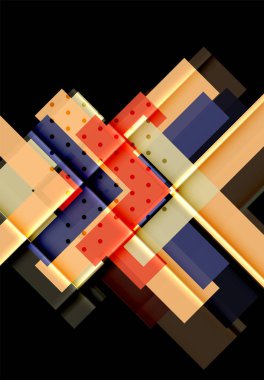 Siyah arka plan üzerinde renkli oklar